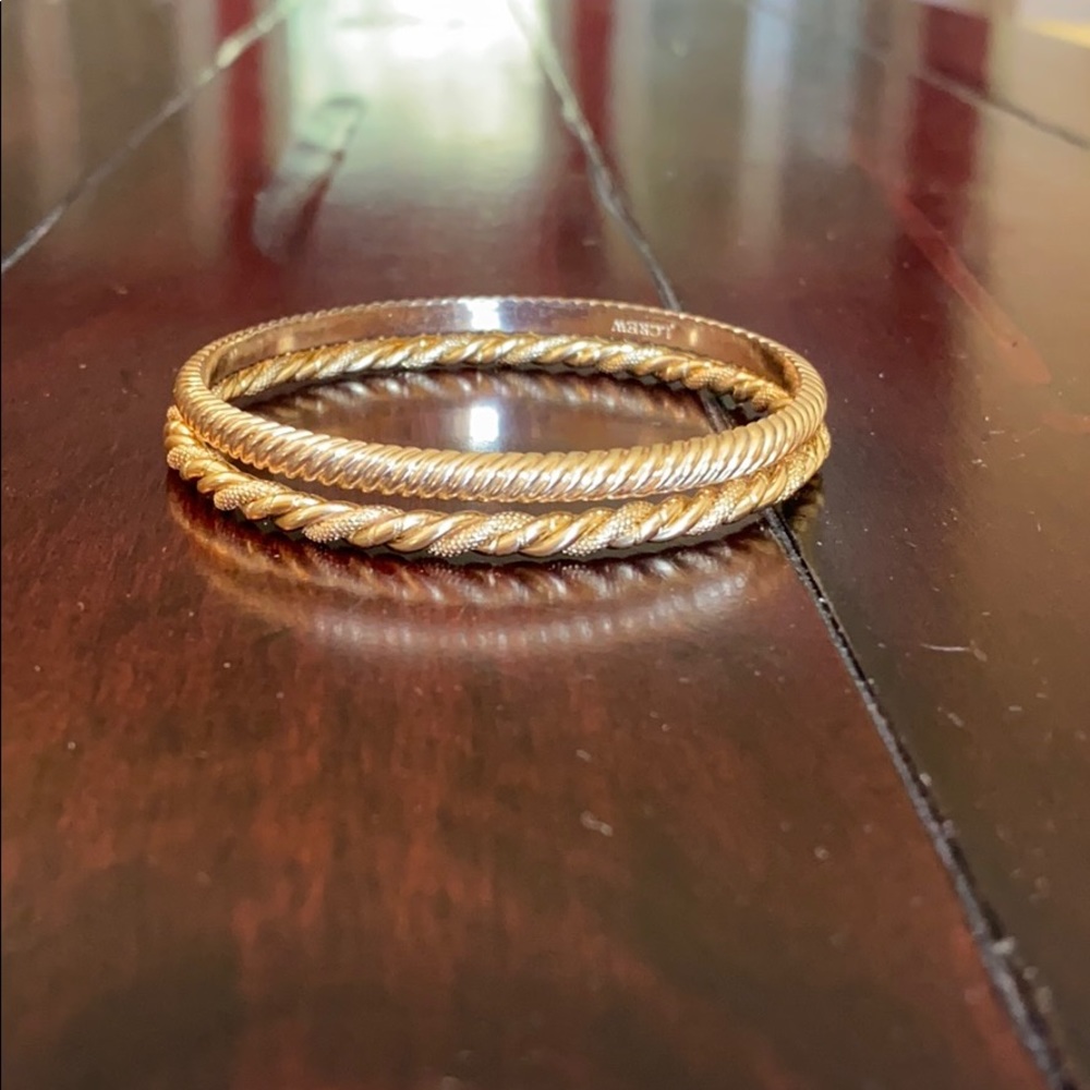 J. Crew gold twisted bangles